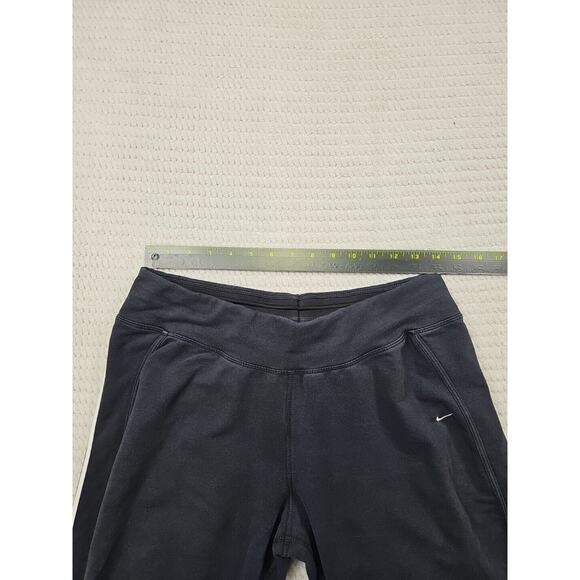 Nike Sweatpants Womens Large Black Stretch Zip Bottom Dri Fit - Picture 3 of 7